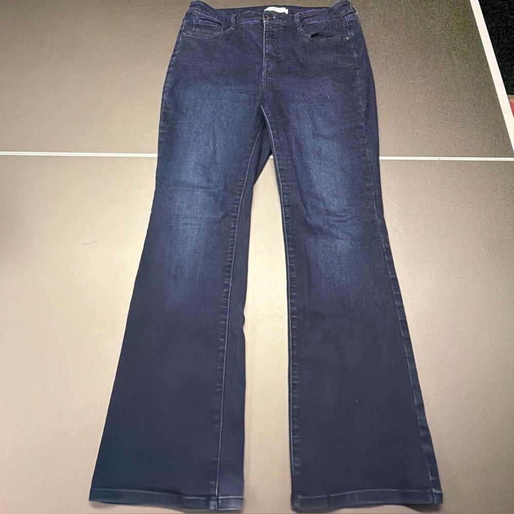 Nine West Women's Jeans Missy‎ Sz 12 Arianna Bootcut Dark Wash Mid Rise 30x30